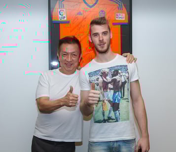 Mr Peter Lim and Manchester United Goalkeeper David De Gea